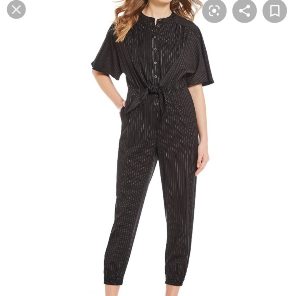 a loves a Pinstripe Jumpsuit